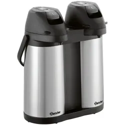 Bartscher Isolierpumpkanne »Duo 1,9L-ST« 3.8 L silber, 27x33.8 cm