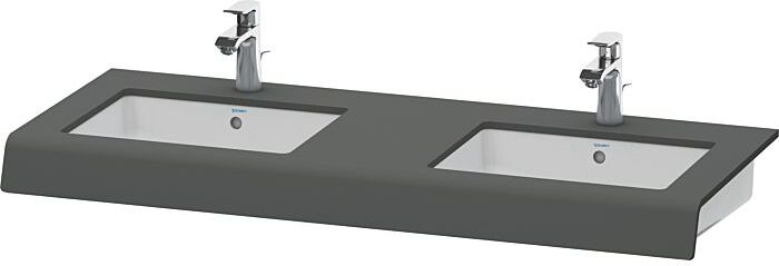 Duravit DuraStyle Waschtisch-Konsole DS829C04949 55x80x10cm, 2 Ausschnitte, graphit matt