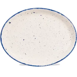 Churchill Stonecast Hints Indigo Platte Oval 25,4cm