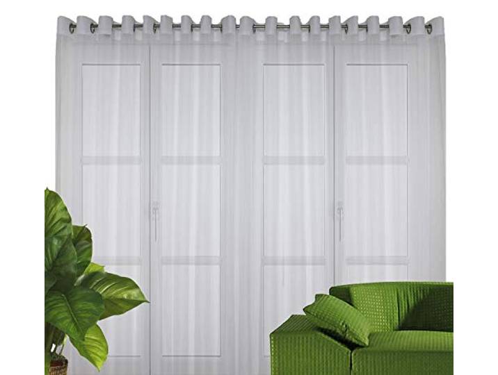 Fertigstore Kiribati mit Ösen, Farbe weiß Größe HxB 145x600 cm