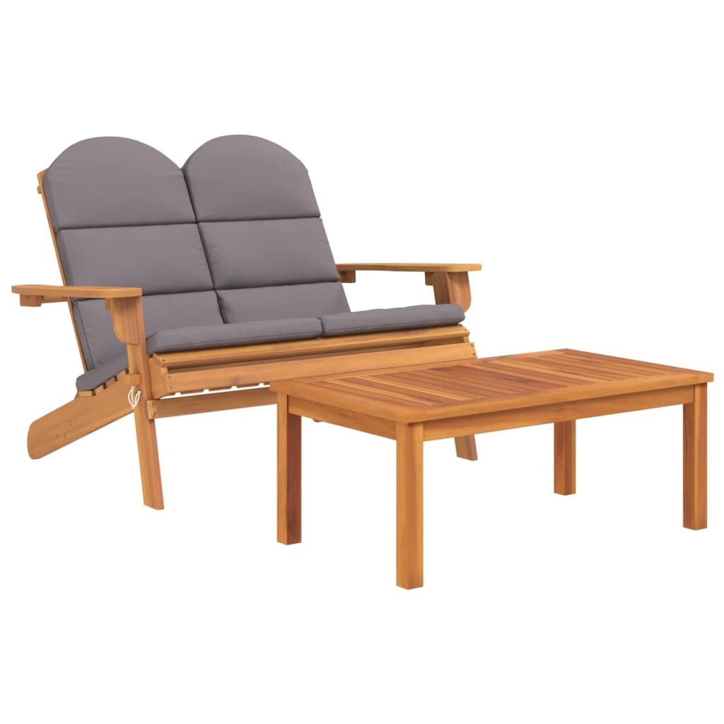 2-tlg. Garten-Lounge-Set Adirondack Massivholz Akazie