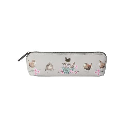Wrendale Designs Cosmetische tas Wren, Grijs, Small Brush Bag/Pencil Case - Wren, Antiek