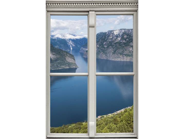 Wandsticker QUEENCE See , blau, B:40cm H:60cm T:0,1cm, Wandtattoos, Wandsticker, Wandsticker, Wandbild, selbstklebend, 3D, Fenster