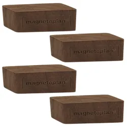 magnetoplan Magnete 6,0 x 2,0 x 1,3 walnuss