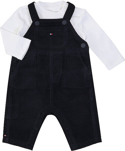 Tommy Hilfiger Baby Set 2-teilig Langarmshirt und Latzhose dunkelblau   62 62