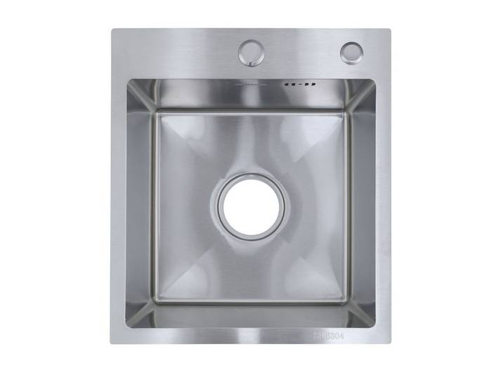 Faizee Home Edelstahlspüle Faizee Home Future Edelstahlspüle Silber 30-50 cm mit Zubehör, Ohne Armatur