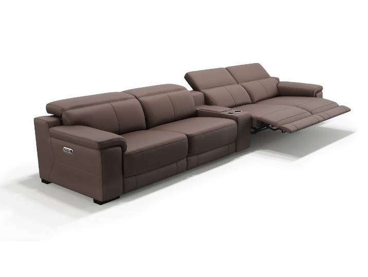 Leder Couch Garnitur SORA 4-Sitzer 4sitzig Kino