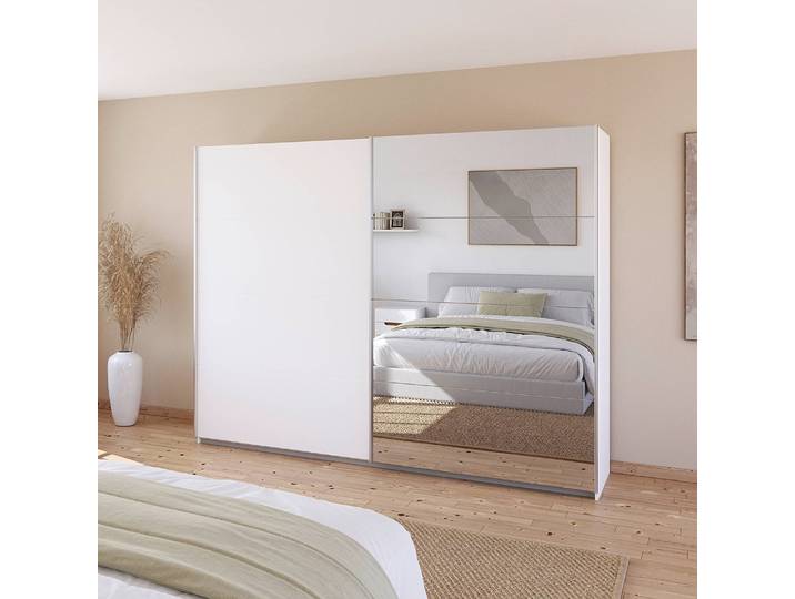 Armoire - Miroir 271cm Blanc/Blanc alpin