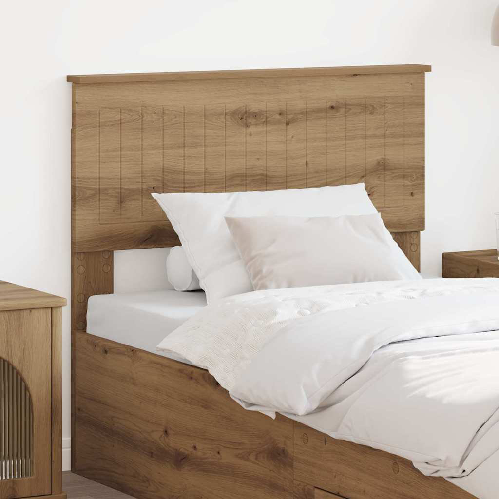 17 Stories Panel Headboard Artisan Oak European Single (90 x 200 cm)