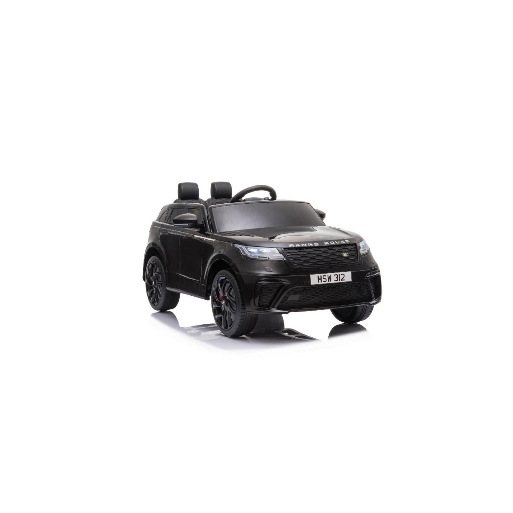 ES-Toys Kinder Elektroauto Range Rover Velar EVA-Reifen Stoßdämpfer Scheinwerfer schwarz