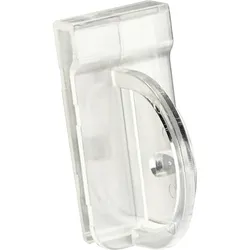 100 Regalstopper Clip für gelochte Schilder, 100 Stück, PC, transparent