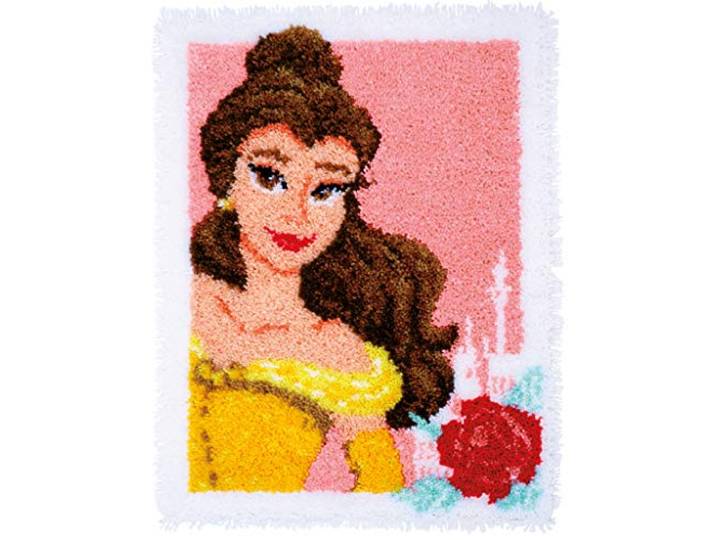 Vervaco WD knopentapijt betoverende schoonheid knopen verpakking om een tapijt, stramin, wit, 50 x 64 x 0,30 cm