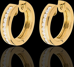 Edenly Creolen in Gelbgold - 0.33 Karat - 22 Diamanten