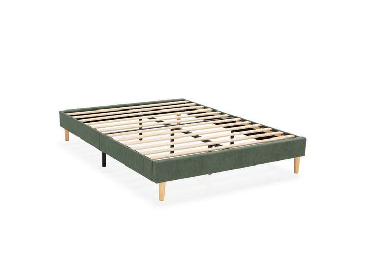 Sommier rembourrée 140x190 cm Vert