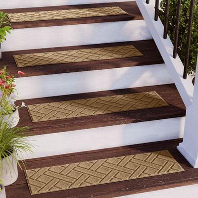 Bungalow Dba Matterly Lattice Stair Treads Set of Four, Set of Four, Khaki