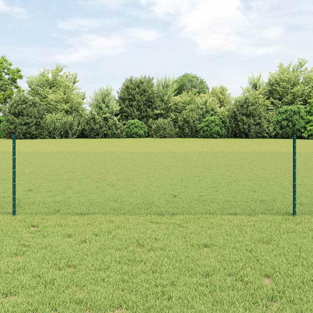 Zaun mit Pfosten Grün