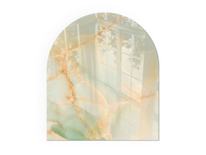 KAMINBODENPLATTE 80x70 cm - Abstraktes Marmormuster