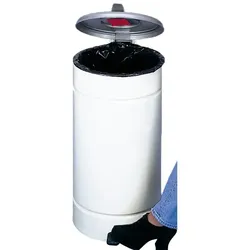 Treteimer VAR EURO-Pedal Tretabfallsammler 60 L elfenbein großvolumig, für den Einsatz von 60-70 ltr. Kunststoffsäcken