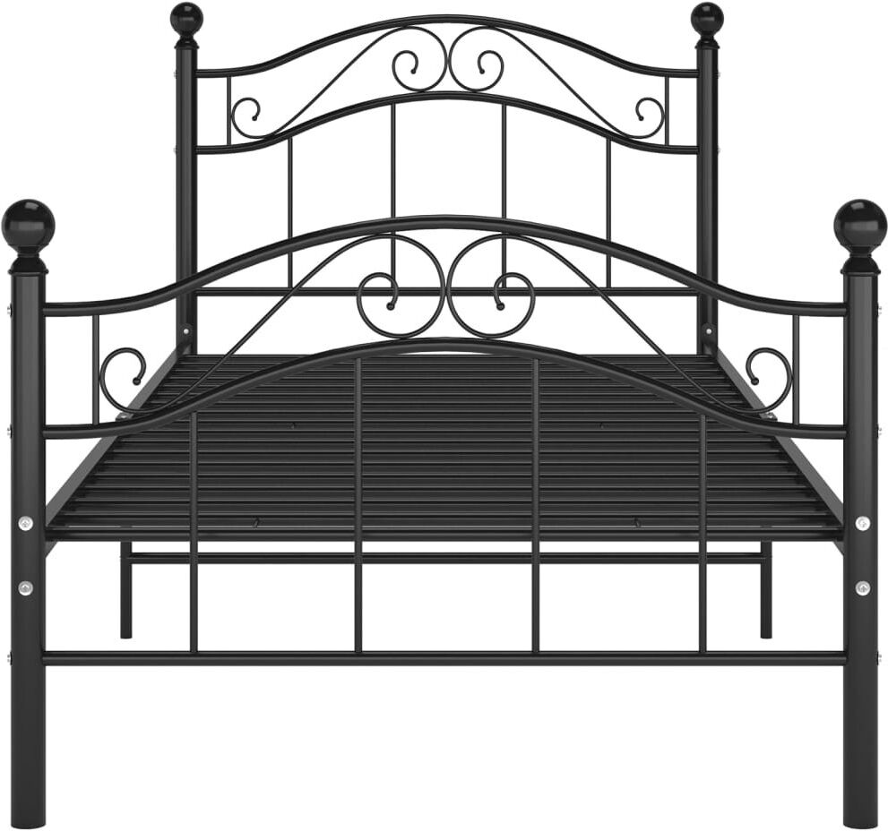Rosalind Wheeler Gapspard Bed Black 90 x 200cm