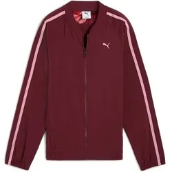PUMA Damen Jacke W FLORAL RIBBON WOVEN FULL ZIP, Größe M in Rot Rot