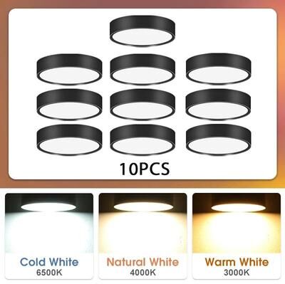 Uplifted Finds Premium Surface Mounted LED Spotlight And Downlight Collection 10 Pcs Black 15 W natural White