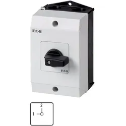Eaton 218968 Umschalter, T0, 20 A, Aufbau, 1 Baueinheit(en), Kontakte: 2, 90 °, rastend, ohne 0-Stellung, 1-2, Abwicklungs Nr. 15441 T0-1-15441/I1
