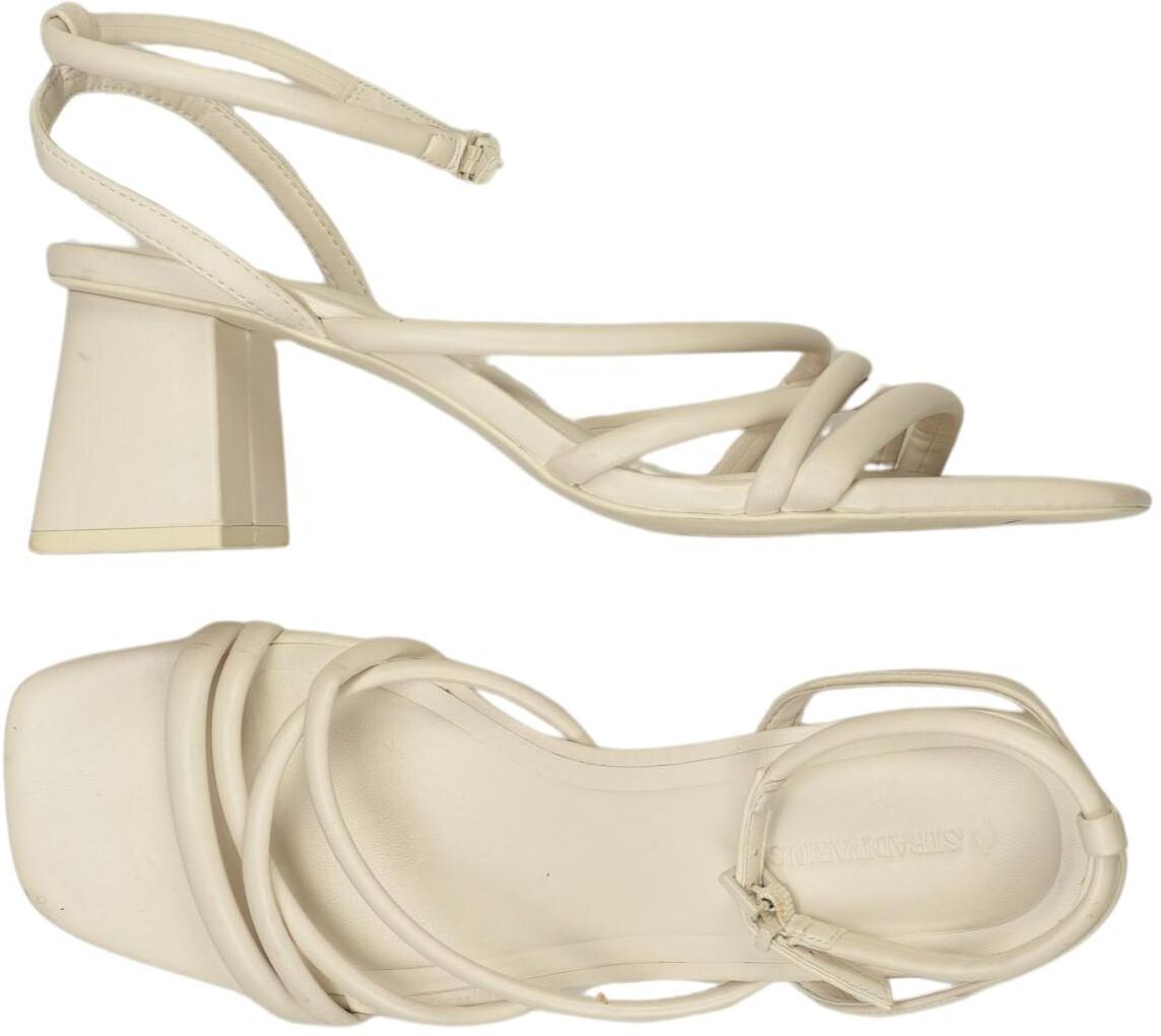 Stradivarius Damen Sandalen, Cremeweiß, Gr. EU 39, kein / Etikett - Second Hand