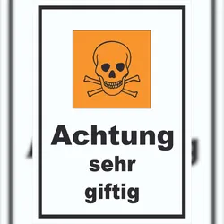 HB-Druck Schild Gefahrensymbol sehr giftig Totenkopf A1 (594x841mm)