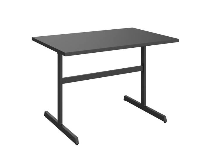 Ambia Garden Gartentisch, Anthrazit, Metall, rechteckig, Flachrohr, 80x74x120 cm, platzsparend, Gartenmöbel, Gartentische, Gartentische