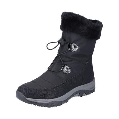 Stiefelette RIEKER "Rieker Stiefelette Textil", Damen, Gr. 37, schwarz, Textil, Schuhe Stiefelette