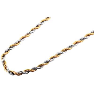 Kette ohne Anhänger ADELIA´S "Halskette – Kordelkette aus Edelstahl 55 cm", gold (silber), Halsketten, Damen, 55cm, Edelstahl, Ein Geschenk, das Freude macht