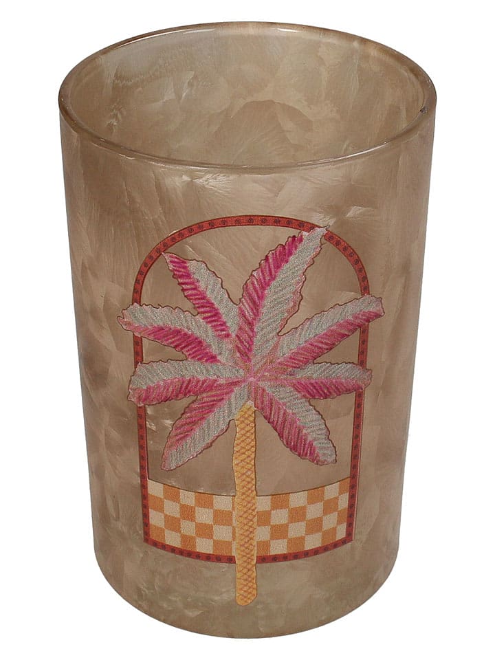 Kersten Windlicht ''Palm Tree'' in Beige - (H)18 x Ø 12 cm - onesize