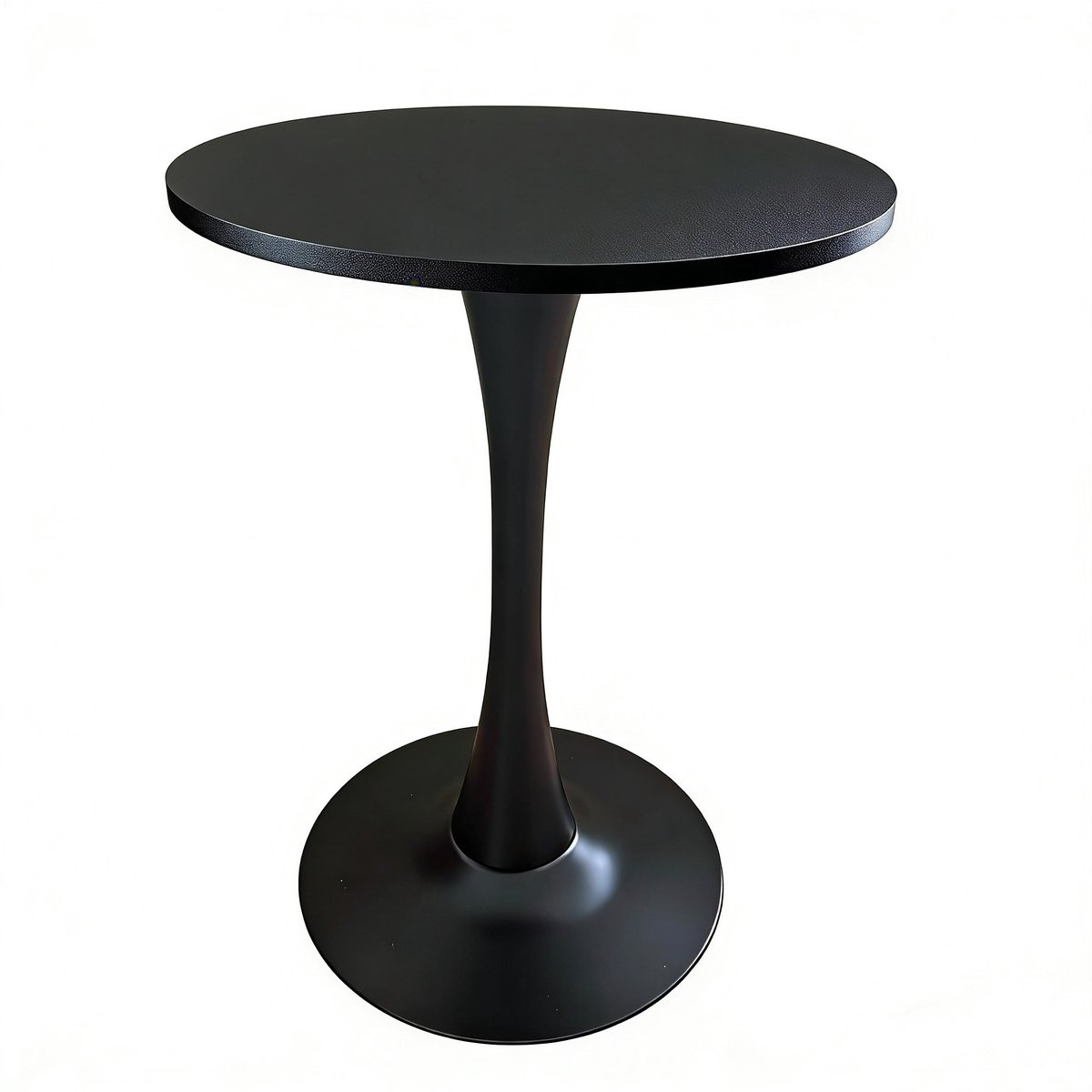 Zwarte ronde bijzettafel multifunctioneel als laptoptafel of banktafel