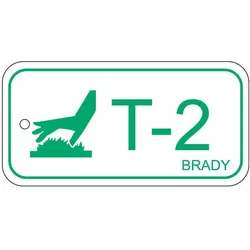 Brady, Sicherheitskennzeichnung, B-7527, Polypropylen Schild, Energy Source Tag - Thermal/Hohe Temperaturen, 75 x 38mm, Grüng