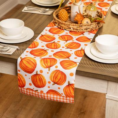 Northlight "Pumpkins Rectangular Fall Harvest Table Runner - 72"""