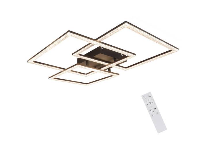 Nettlife Led-Deckenleuchte Johann 75/60/8 cm, Schwarz, Metall, LED integrated, 60x8x75 cm, Lampen & Leuchten, LED Beleuchtung, LED-Deckenleuchten
