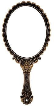 Inspire Essentials Vintage Lace Handheld Makeup Mirror Elegant Retro Vanity Beauty Mirror 5