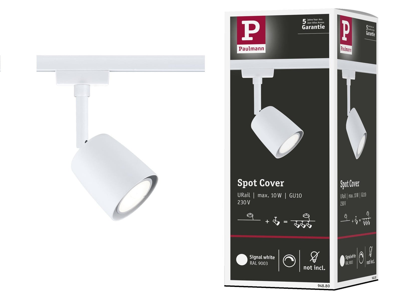 Paulmann URail spotsysteem afdekking voor individuele spot, wit