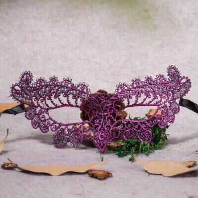 Inspired Finds Women Lace Masquerade Eye Mask For Party And Halloween wine Red