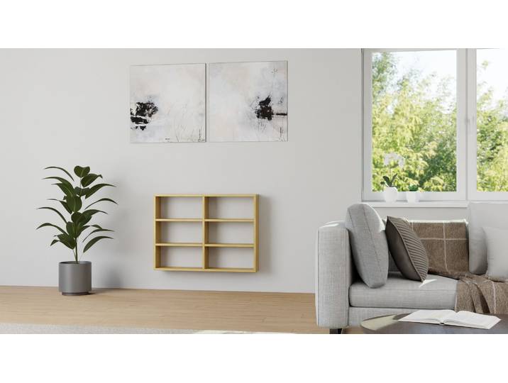 CD-DVD-Regal mit Wandhalterung Eiche