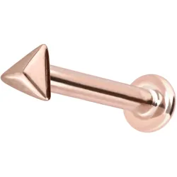 14 Karat Gold Labret mit Innengewinde PYRAMIDE