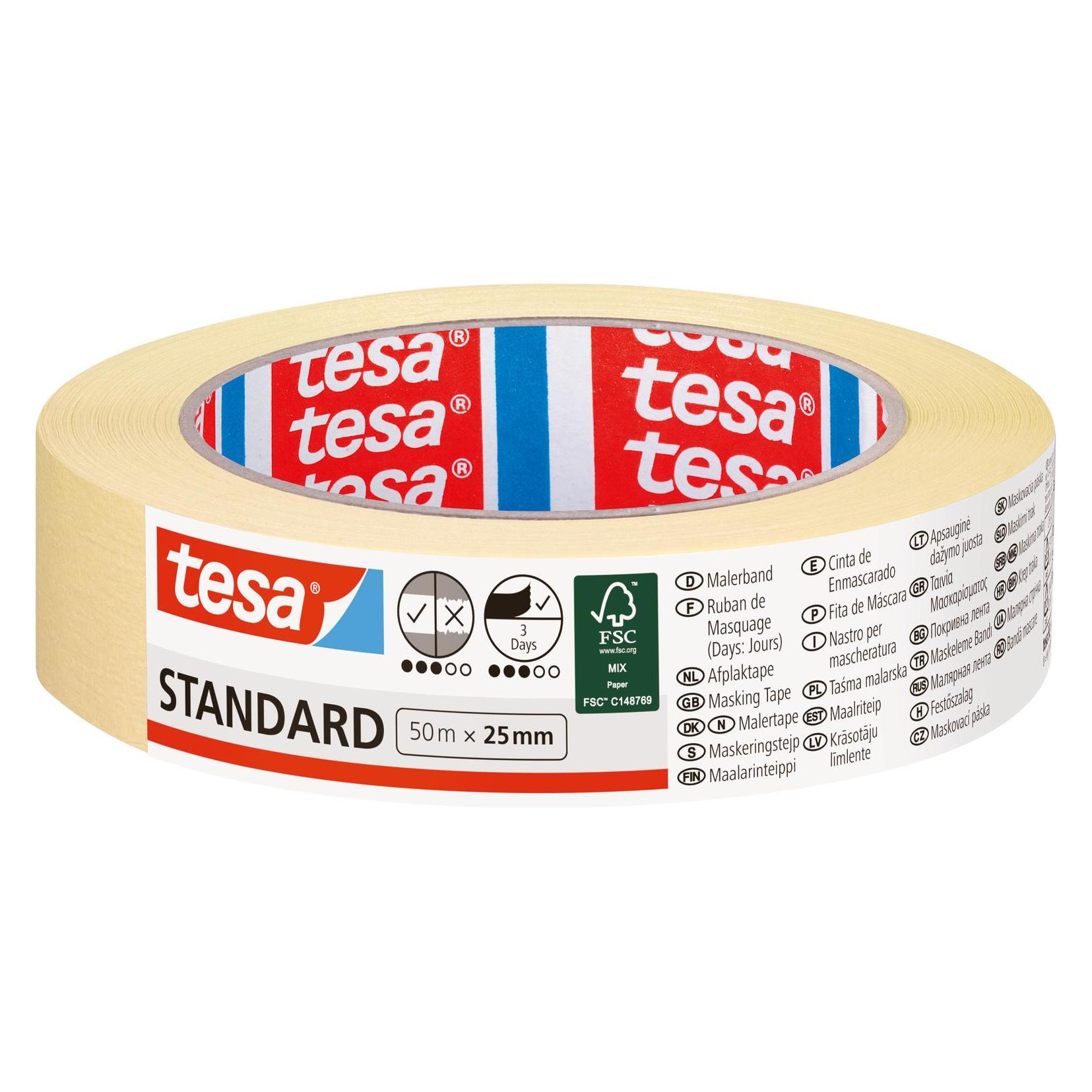 tesa MASKING TAPE 4 DAYS 50MX25MM (25 mm) (05086-00000-04)