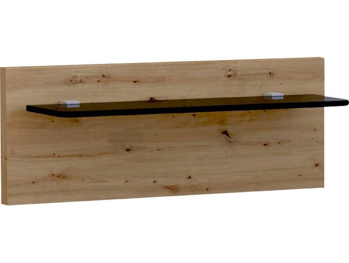Aufsatzpaneel WIEMANN Mainau , braun (bianco, eiche, nachbildung), B:50cm H:20cm T:12cm, Glas, Holzwerkstoff, Möbelaufsätze, Aufsatzpaneel, wahlweise mit LED-Beleuchtung