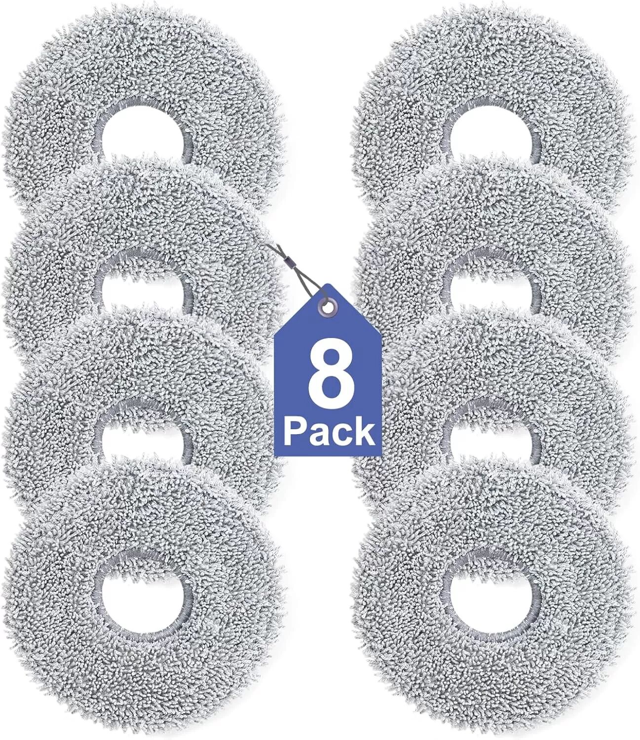 INF 8er-Pack waschbare Mopp-Ersatzpads – Universalgröße