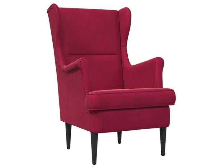 Makastle Sessel Weinrot Samt