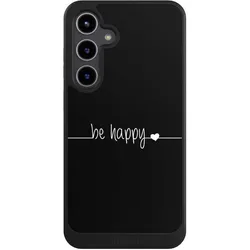 Nivocase Hülle für Samsung Galaxy S24+ Handyhülle NIVOcore Case Schwarz Glück Sprüche Statement (Samsung Galaxy S24+), Smartphone Hülle, Schwarz