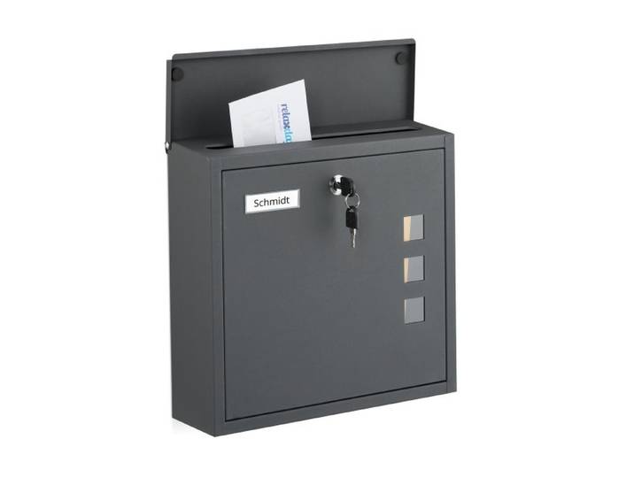 Relaxdays Briefkasten mit Sichtfenster