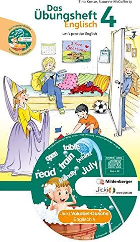 Tina Kresse - Das Übungsheft Englisch 4: Let’s practise English mit Audio-CD „Jicki Vokabel-Dusche 4“ - Preis vom 10.10.2026 11:48:34 h