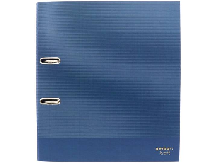 Ambar Serie Kraft FSC recycelt - Ordner blau A4 - 7cm Rücken - 2 Ringe mit Hebelmechanik