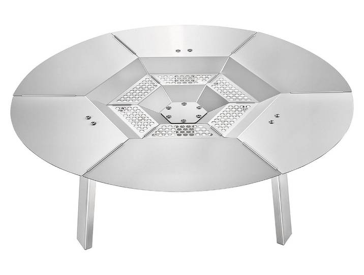 VEVOR Répartiteur de chaleur pour brasero\, φ 635x254 mm Protection thermique feu de camp ronde pour brasero à bois\, répartiteur de chaleur en inox 304\, couvercle de brûleur amovible\, accessoires de camping